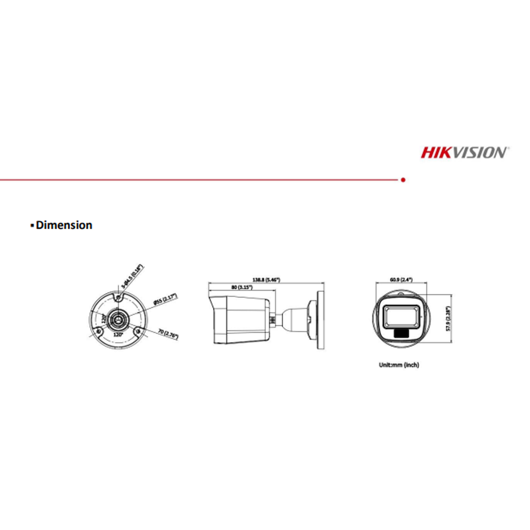 Hikvision DS-2CD1041G2-LIU(E) 4MP Smart Hybrid Light Bullet IP Kamera | Dahili Mikrofon, IP67, H.265+ ek görsel