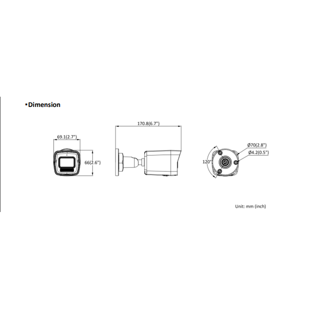 hikvision ds-2cd1023g2-liuf 2mp poe sesli ip kamera, ip67 ek görsel