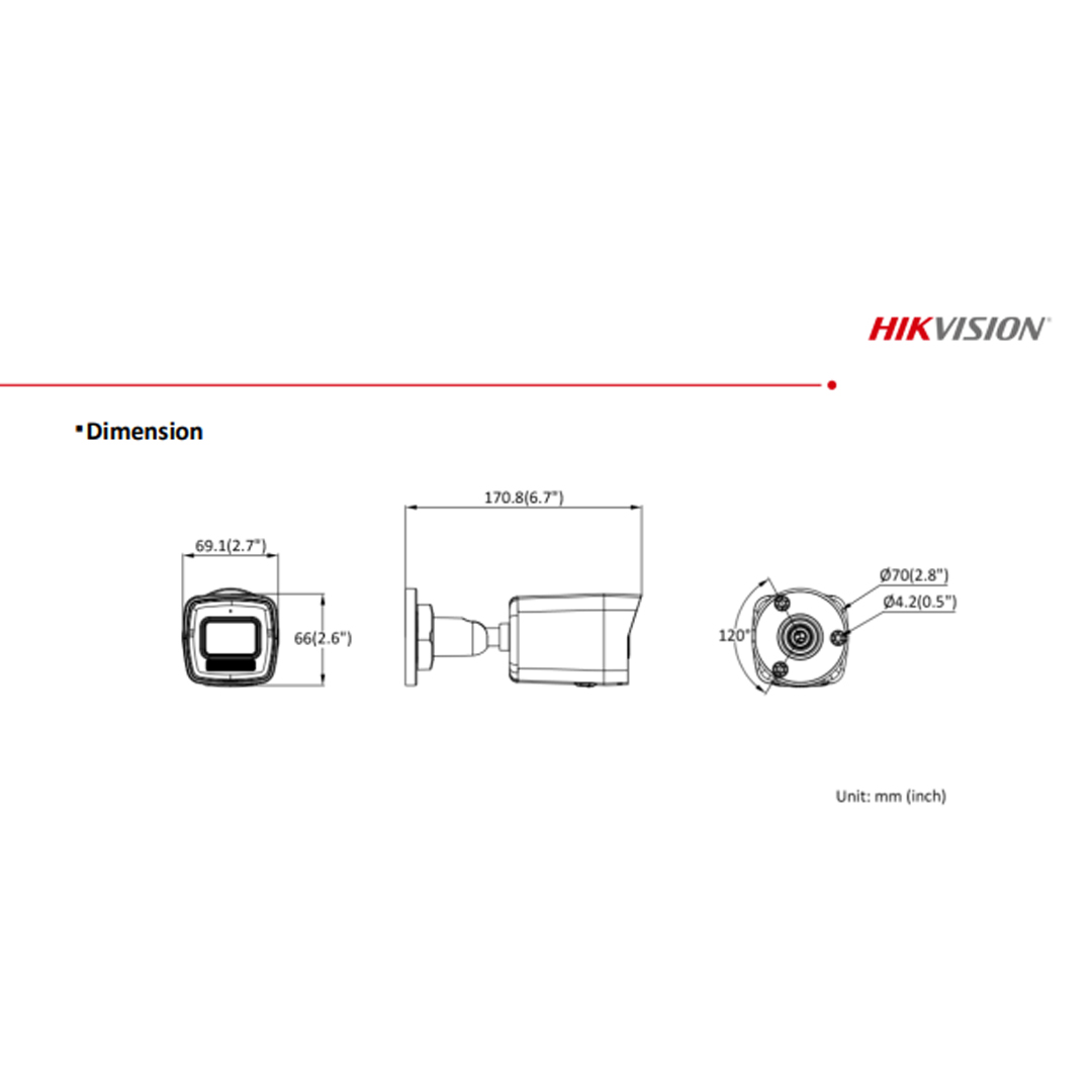 hikvision ds-2cd1043g2-liuf 4MP 4mm Smart Hybrid Light Sesli POE IR Bullet Kamera - 40m Gece Görüşü, İnsan ve Araç Tespiti, IP67 ek görsel