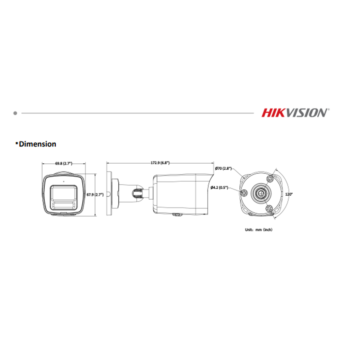 hikvision ds-2cd1047g2h-liuf 4MP Sesli ColorVu Smart Hybrid Light IP POE Bullet Kamera - 40m Gece Görüşü, IP67 ek görsel