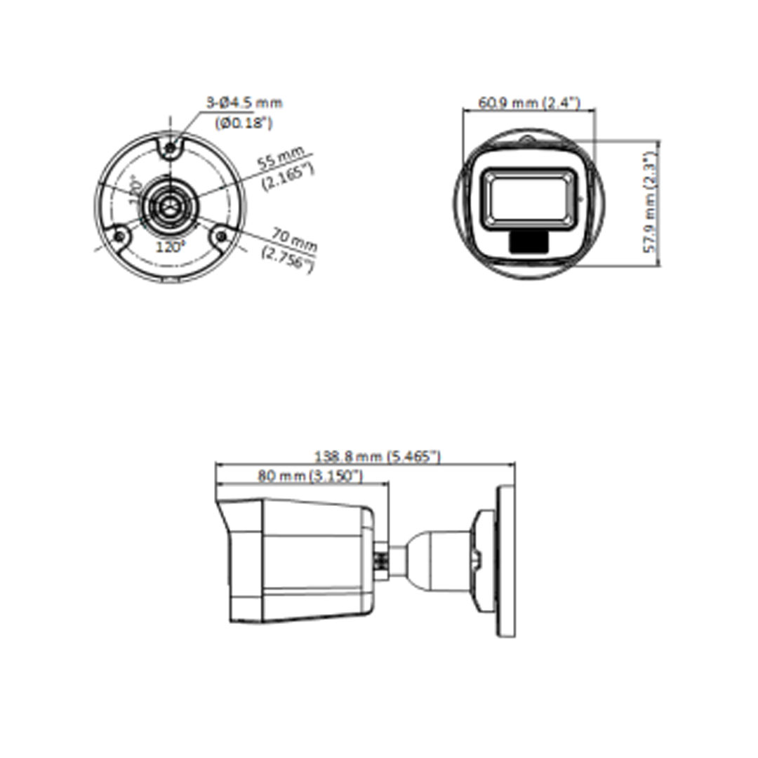 hikvision ds-2ce16d0t-exlpf 2MP 3.6mm Lens Smart Hybrid HD-TVI 4-in-1 Mini IR Bullet Kamera - 20m Gece Görüşü ek görsel