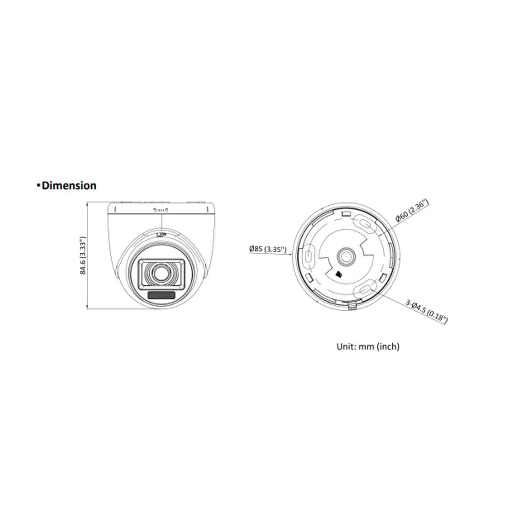 hikvision ds-2ce76d0t-exlpf 2MP 1080P HD-TVI Dome Kamera, 2.8mm Lens, 20m IR & Beyaz Işık, Smart Hybrid Light ek görsel